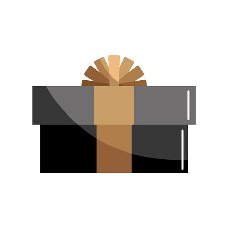 black and golden giftのイラスト素材