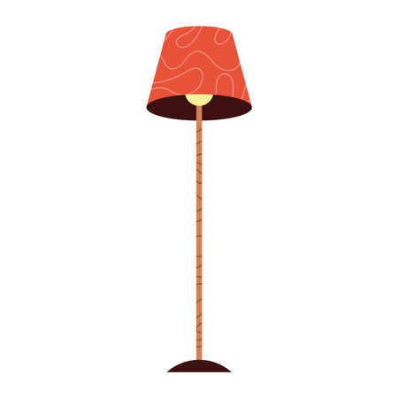 red lamp furnitureのイラスト素材