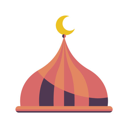 mosque roof muslim cultureのイラスト素材