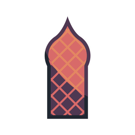 window frame muslim cultureのイラスト素材