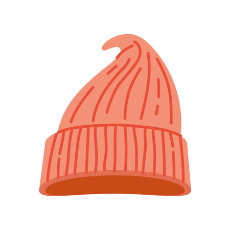 pink wool hatのイラスト素材