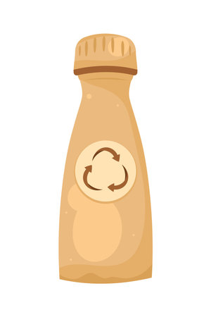 bottle with recycle arrowsのイラスト素材