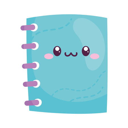 cute notebook kawaii styleのイラスト素材