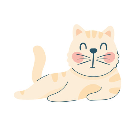 cute little cat posingのイラスト素材