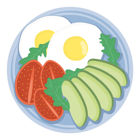vegetables and eggs boiledのイラスト素材