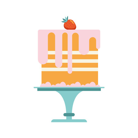 cake with strawberryのイラスト素材