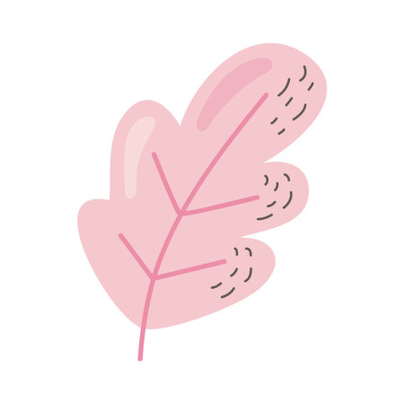 pink leaf plantのイラスト素材