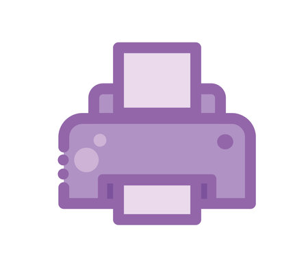 printer machine purpleのイラスト素材