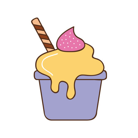 ice cream in potのイラスト素材