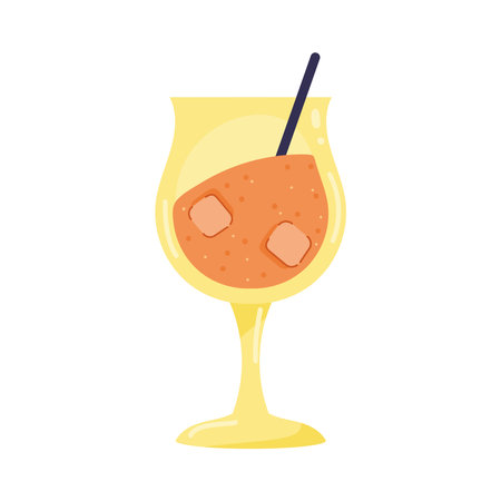 orange cocktail cup drinkのイラスト素材