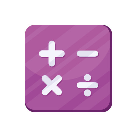calculator math app buttonのイラスト素材