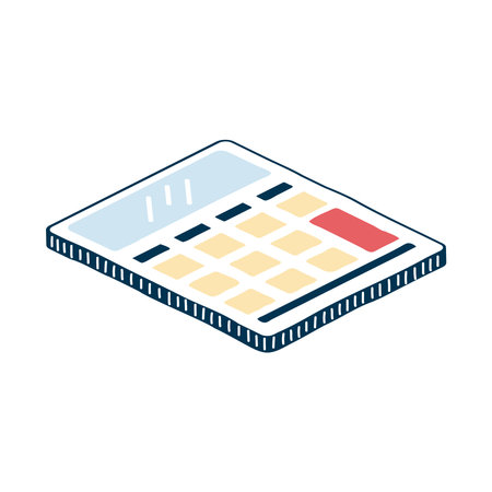 calculator math deviceのイラスト素材