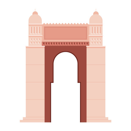 india gate landmarkのイラスト素材