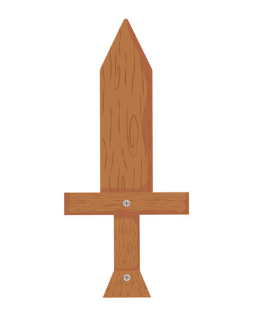 wooden sword toyのイラスト素材