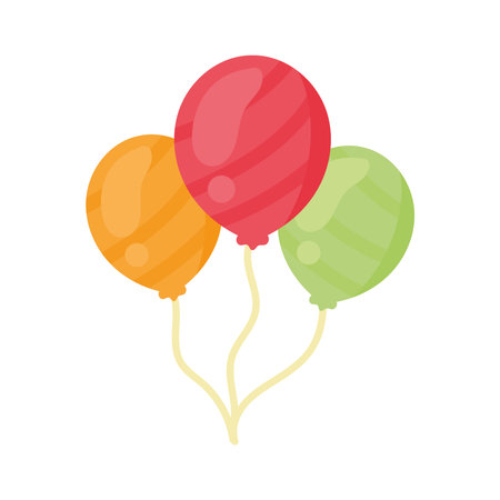 balloons helium floatのイラスト素材