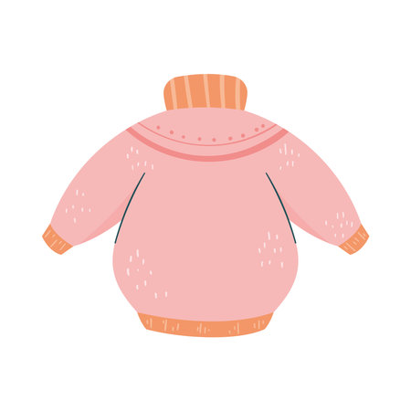pink coat winter clothes accessoryのイラスト素材