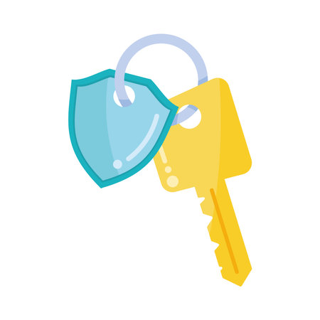 key door with shieldのイラスト素材