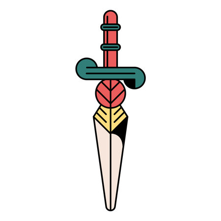sword weapon tattooのイラスト素材