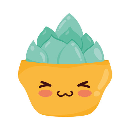 orange houseplant kawaii styleのイラスト素材
