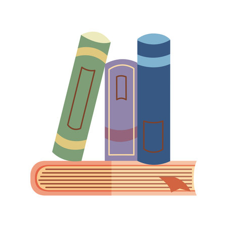 four text booksのイラスト素材