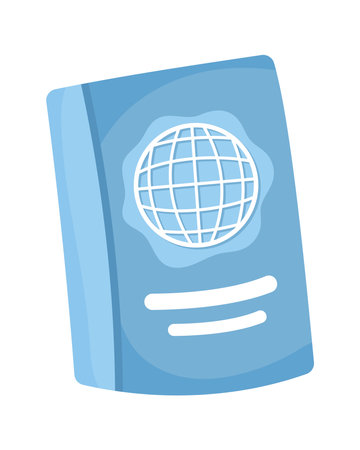 blue passport documentのイラスト素材
