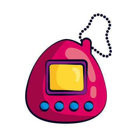 electronic pet retroのイラスト素材