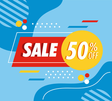 sale 50 percent bannerのイラスト素材