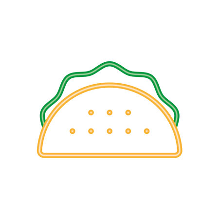 taco neon light styleのイラスト素材