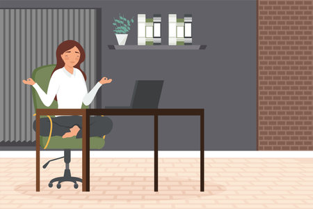 girl doing active breakのイラスト素材