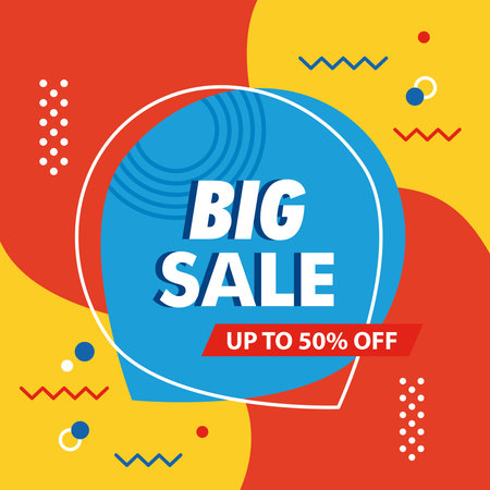 big sale bannerのイラスト素材