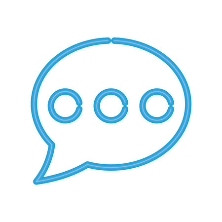 speech bubble neon light styleのイラスト素材