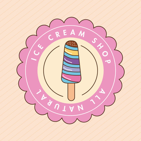 ice cream shop laceのイラスト素材