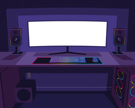 gamer playroom placeのイラスト素材