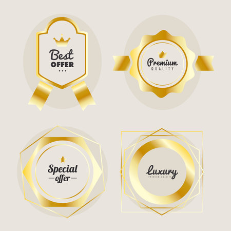 four golden emblemsのイラスト素材