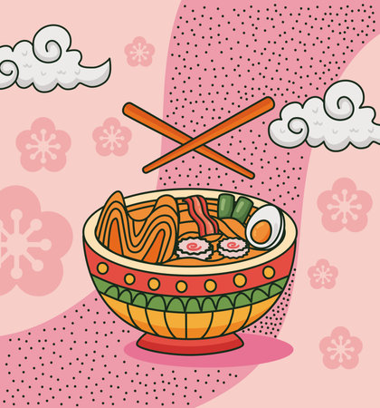 delicious japanese foodのイラスト素材