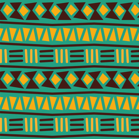 orange african culture pattern