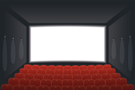cinema movie auditorium placeのイラスト素材