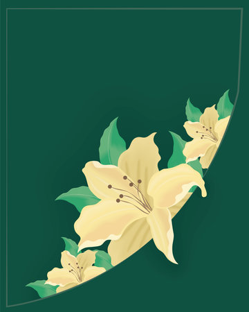 yellow flowers gardenのイラスト素材