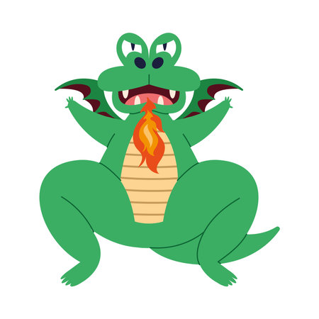 fairytale dragon beast creatureのイラスト素材