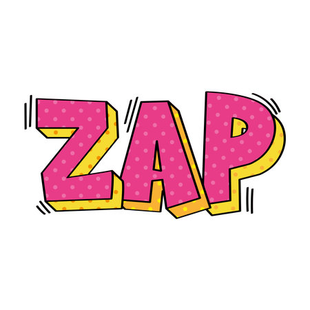 zap pop art letteringのイラスト素材