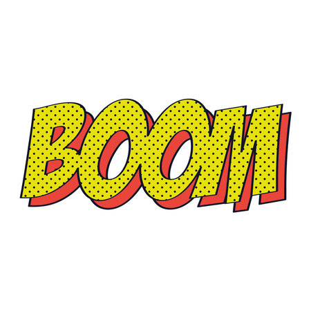 boom pop art letteringのイラスト素材