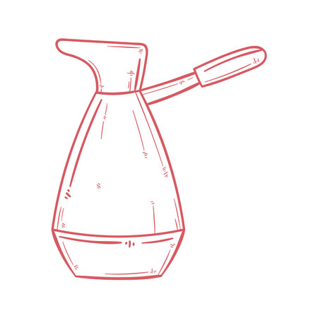 coffee toaster pot doodleのイラスト素材