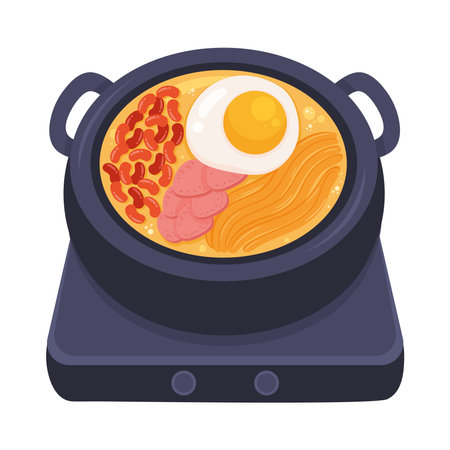 ramen korean foodのイラスト素材
