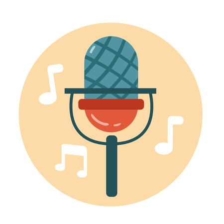 microphone audio device techのイラスト素材