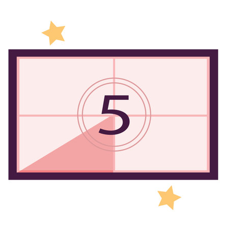 cinema film counter displayのイラスト素材
