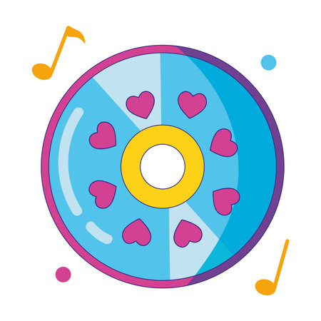 cd music k-pop styleのイラスト素材
