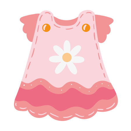 baby pink dress accessoryのイラスト素材