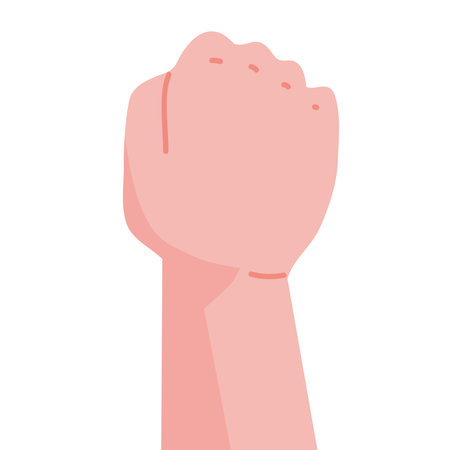 fighter hand fistのイラスト素材