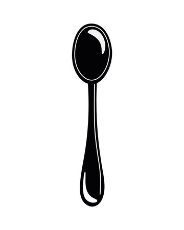spoon cutlery silhouetteのイラスト素材