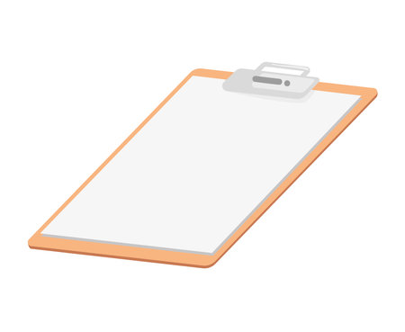 clipboard with paper documentのイラスト素材